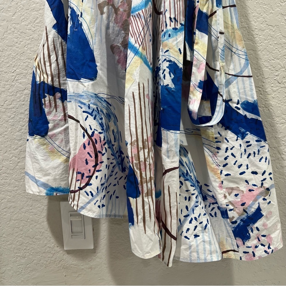 COS Midi Skirt Abstract Print Asymmetrical Artsy Unique Size 2 - Picture 8 of 11